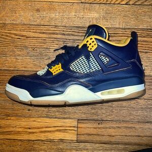 Air Jordan 4 Retro Dunk From Above (Midnight Navy / Metallic Gold / Leaf White)